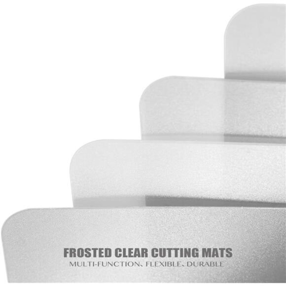 Fotouzy Flexible Plastic Cutting Boards for Kitchen, 4 Frosted Clear Cutting - Picture 5 of 8